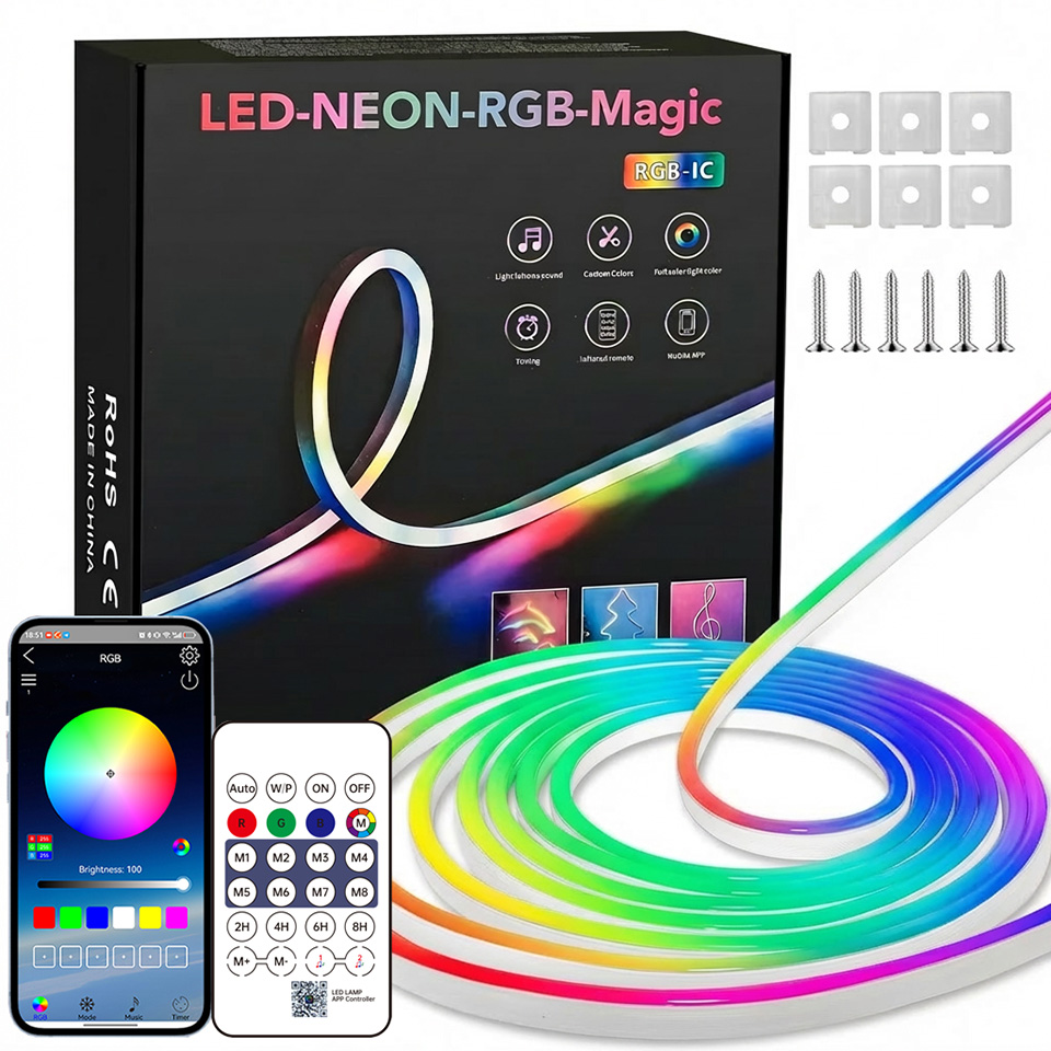 Home Decor App Free - 블루투스 RGB 네온 LED 스트립 1-10m