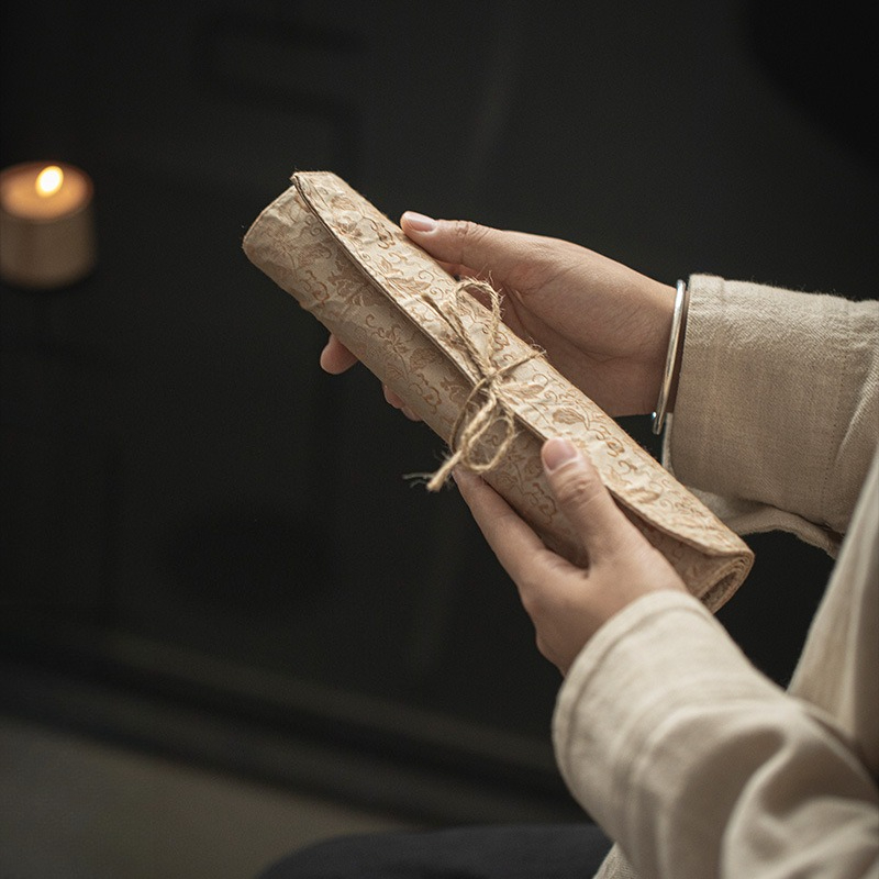 Linen Table Runner - 새로운 중국 스타일의 선(禪) 자수 차