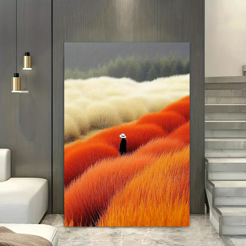 Home Decor Orange - 현대 추상 풍경 포스터 및 인쇄