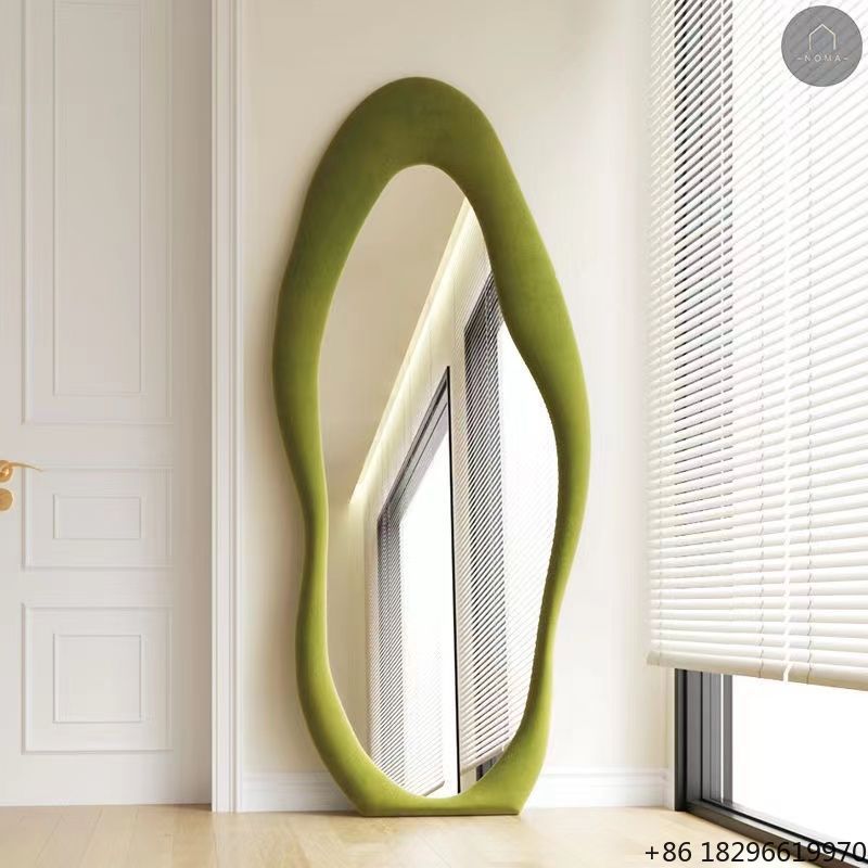 Flooring Home Decor - 크림색 불규칙 풀 사이즈 전신 거울