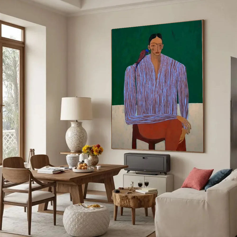 Home Decor Free Images - 100% 수작업 추상 유화 캔버스 조상