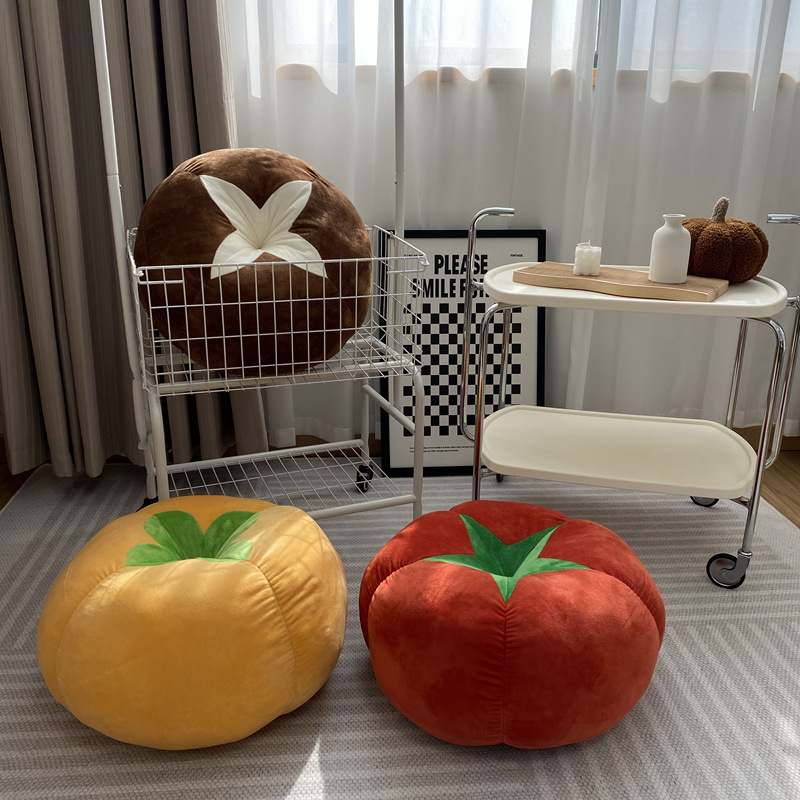 Home Decor Aesthetic Pinterest - 토마토 모양의 베개가있는 두꺼운 쿠션 야채