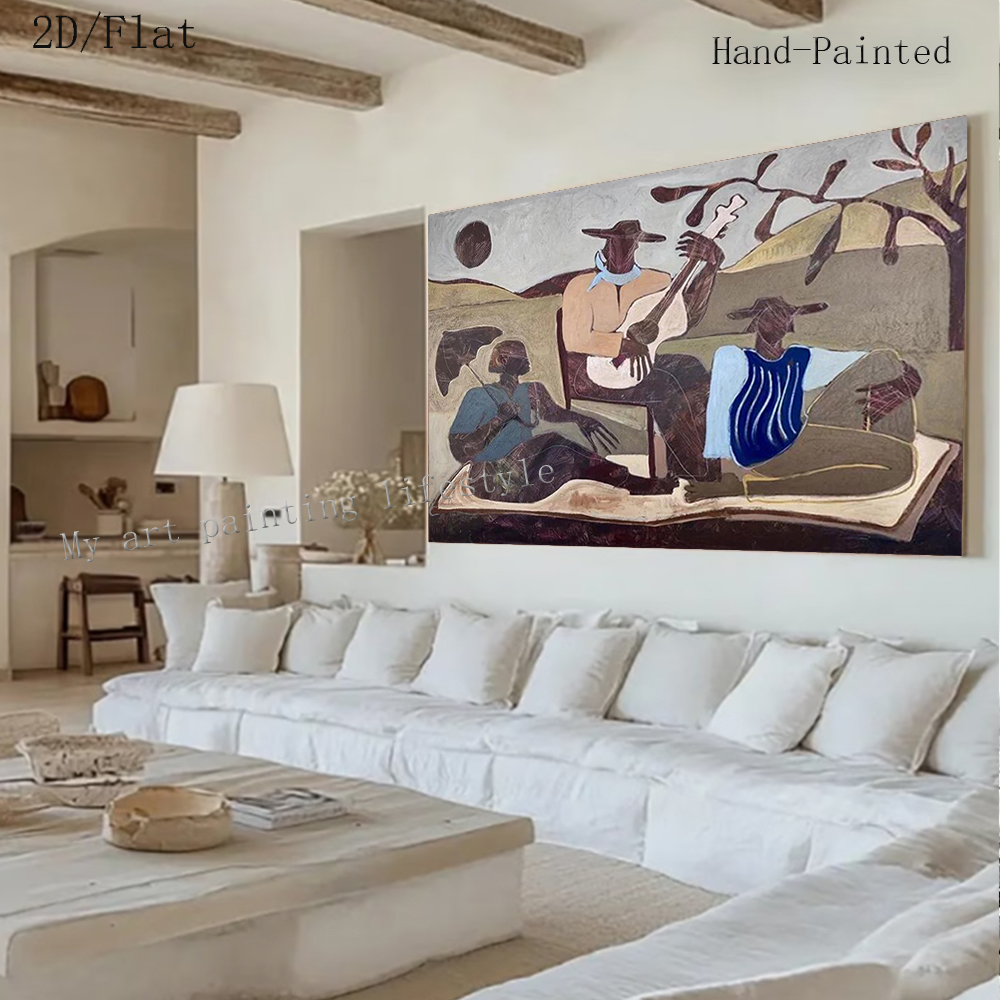 Home Decor Free Images - 100% 수제 추상 유화 캔버스 야외