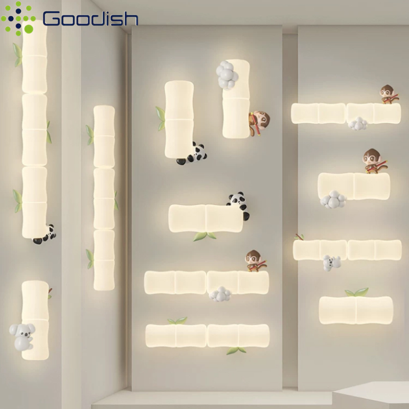 Home Decor Wall Molding - 어린이 현대 대나무 벽 램프 아기