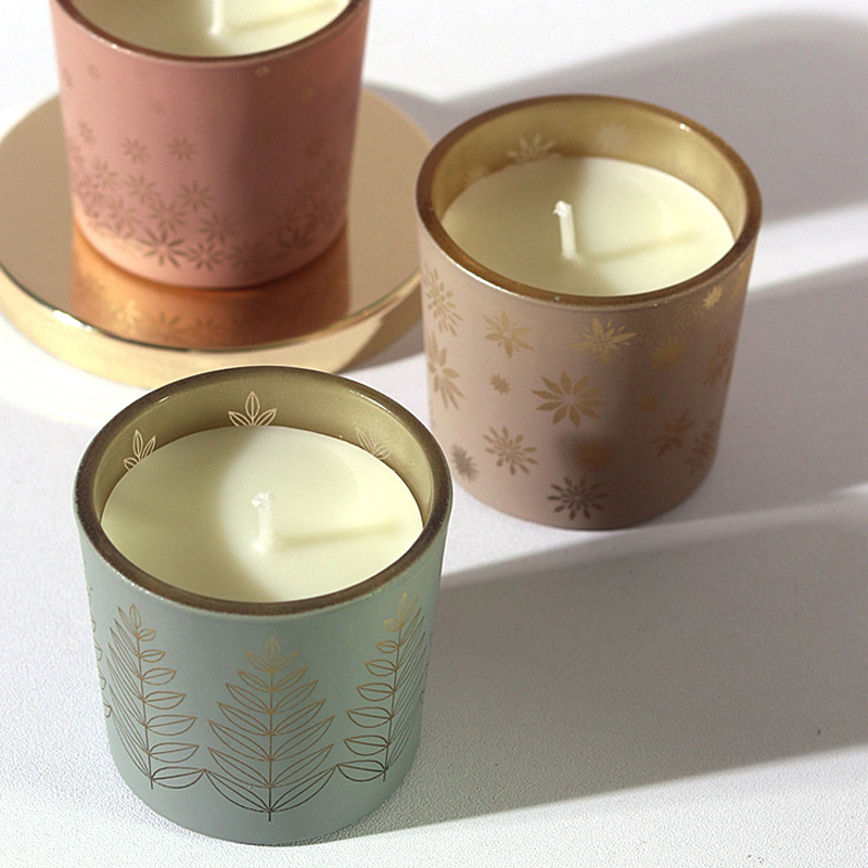 Home Decor Glass - 다채로운 세라믹 양초 창의적인 홈 프래그런스