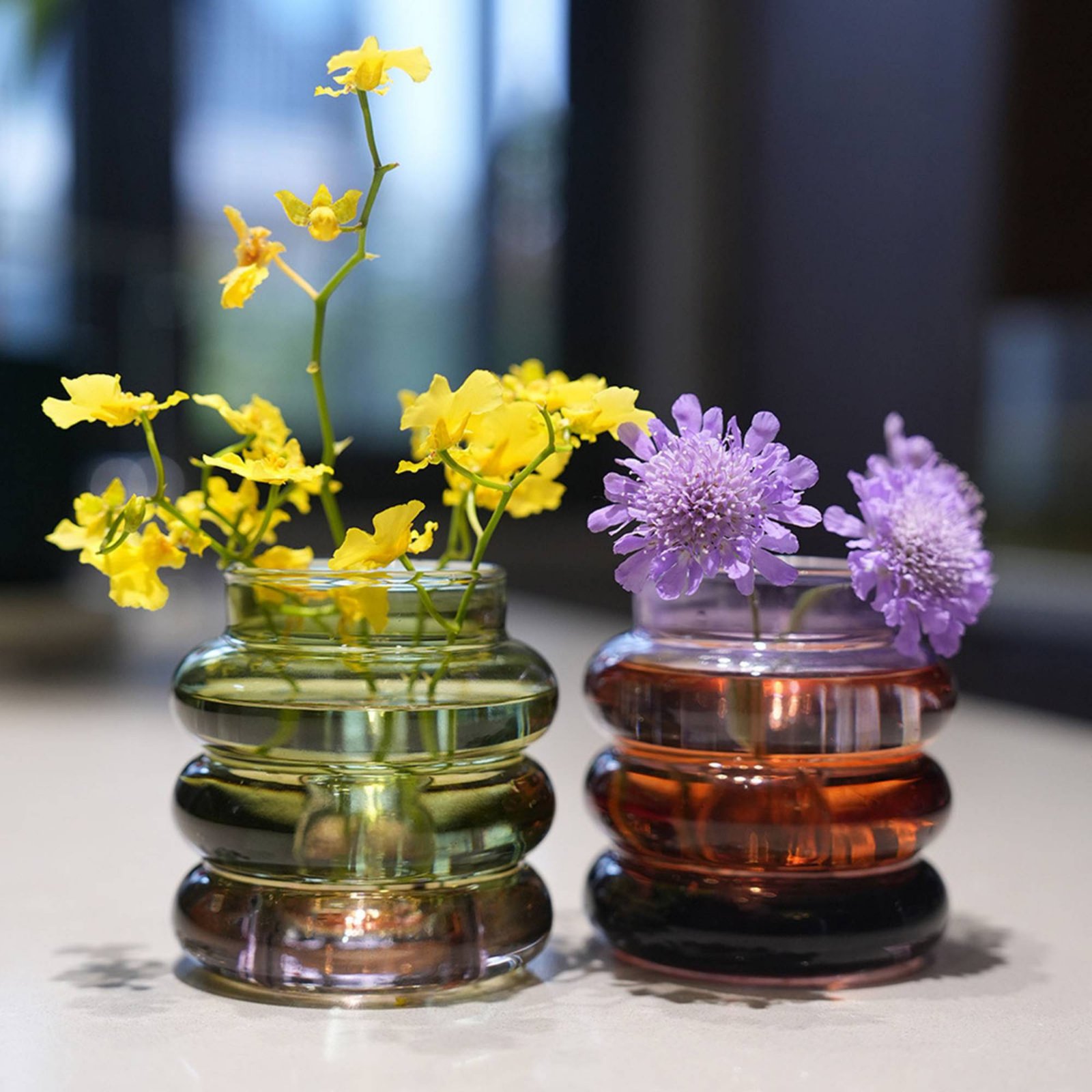 Home Decor Glass - 꽃병 캔들 홀더 장식용 센터피스 원형