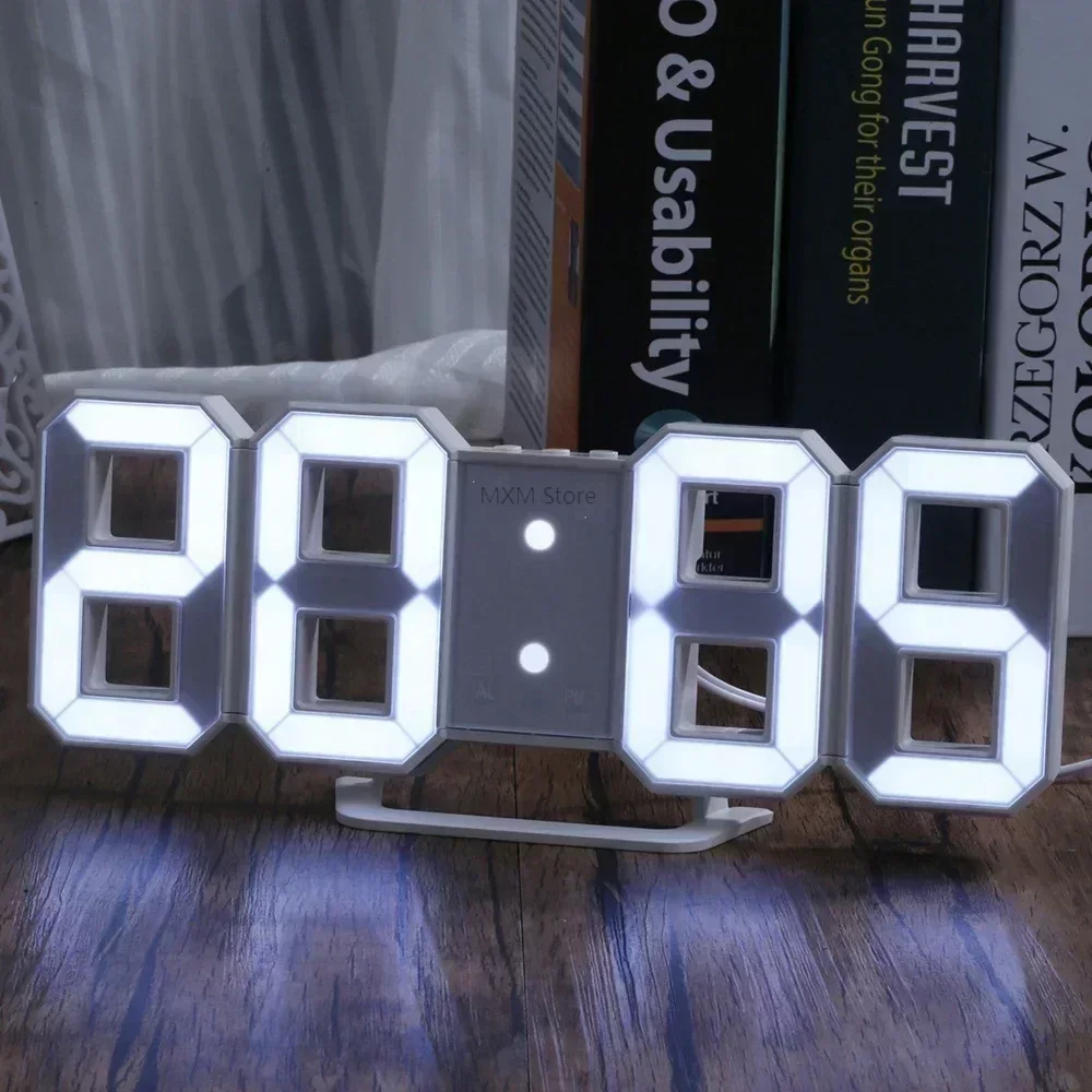 Home Decor Aesthetic Pinterest - 3D LED 디지털 시계 벽 장식,