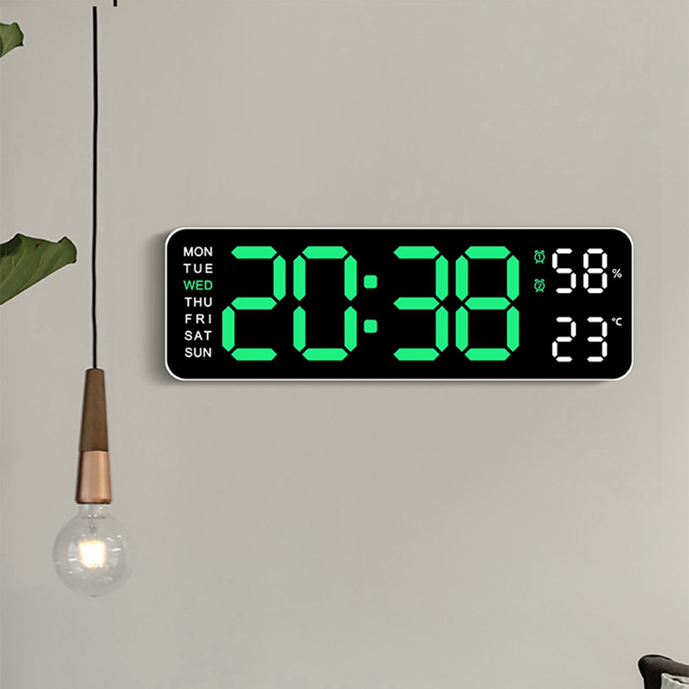 Home Decor Aesthetic Pinterest - 대형 디지털 벽시계 온도 및 습도