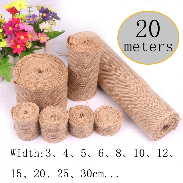 Linen Table Runner - 5-30CM 천연 황마 리넨 원단 20M