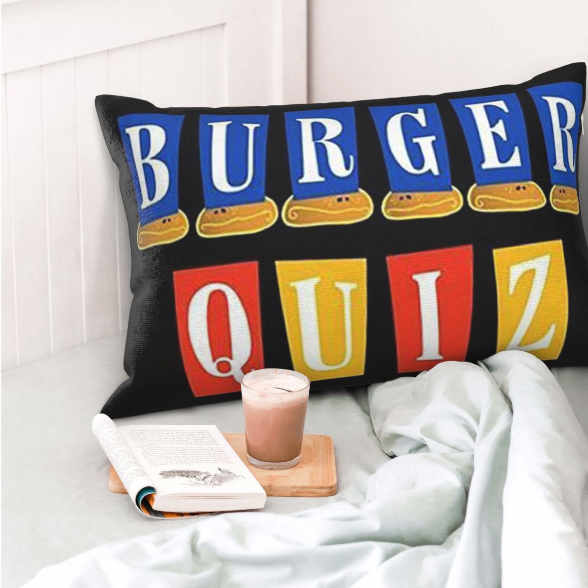 Home Decor Quiz Free - 버거 퀴즈 새로운 로고 직사각형 베개