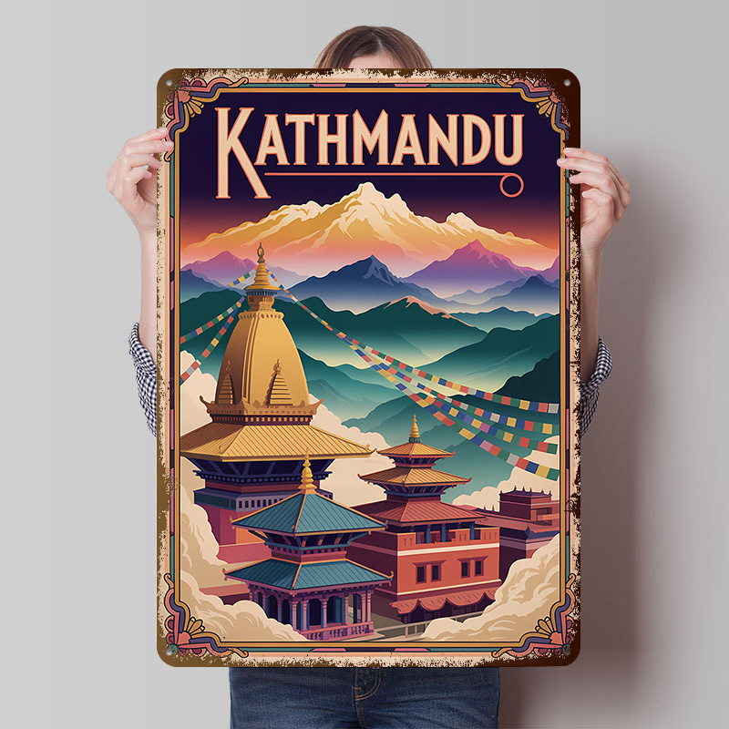 Home Decor Kathmandu - 카트만두 여행 아트 인쇄 포스터 맞춤형
