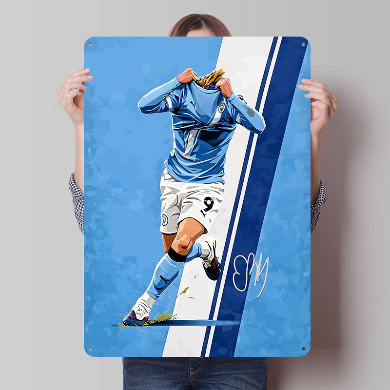 Home Decor Vector - Haaland9 축구 벡터 인쇄 포스터 맞춤형