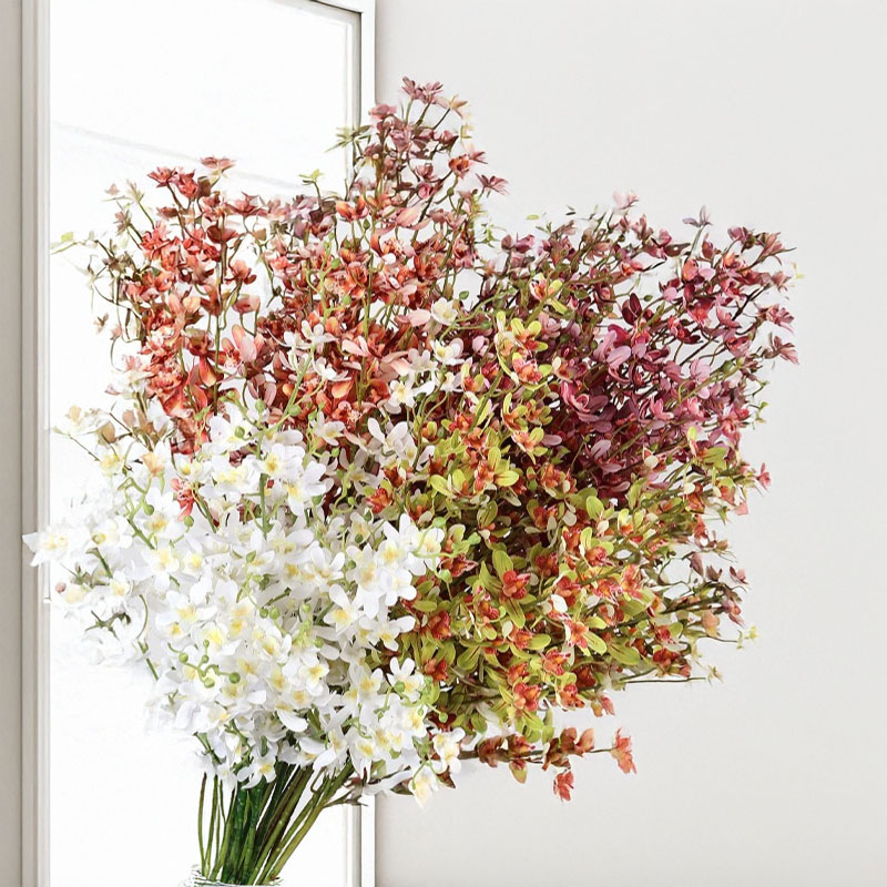 Home Decor Yellow - 104CM 5 갈래 인공 나비 난초