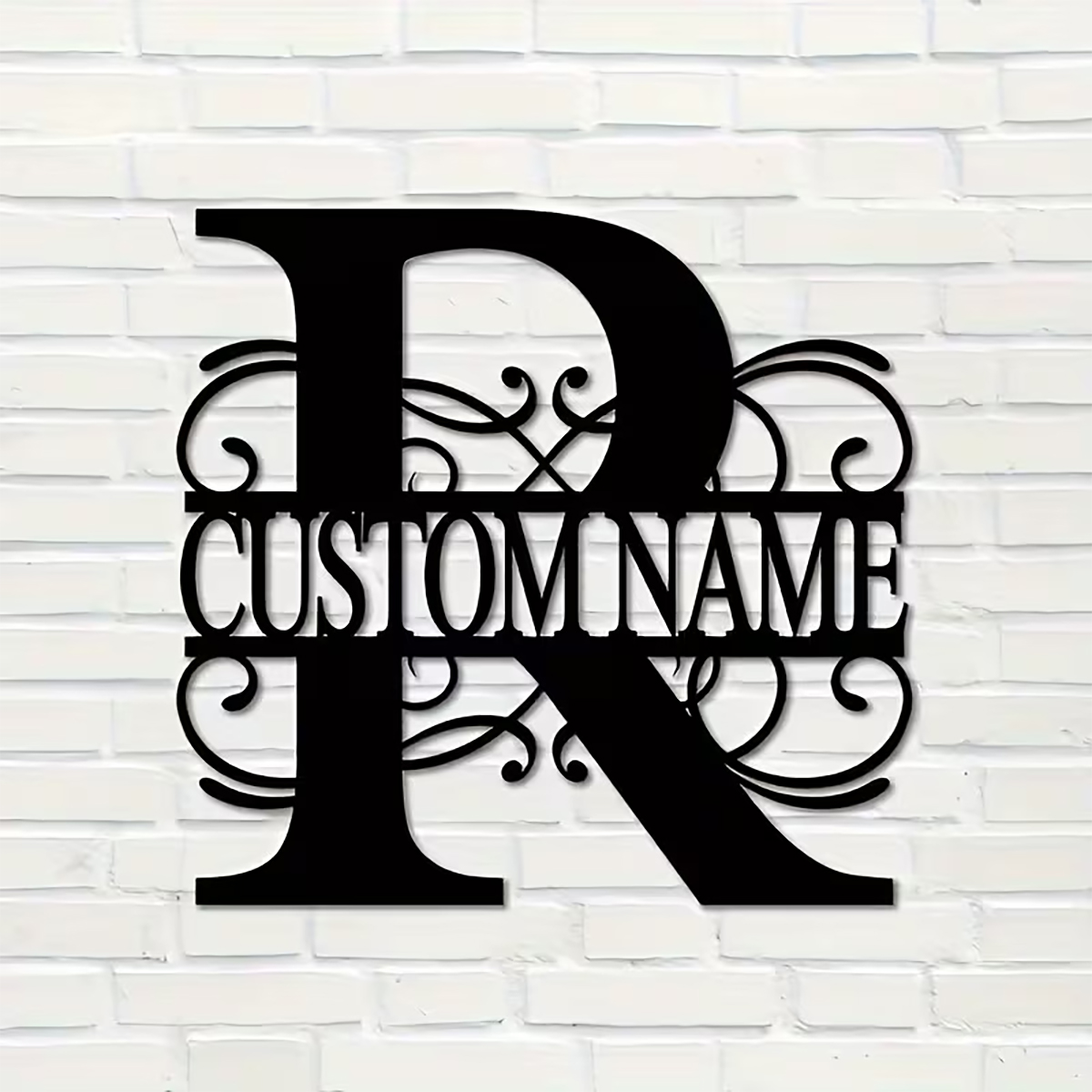 Home Decor Names - 클래식 맞춤형 모노그램 금속 벽 장식