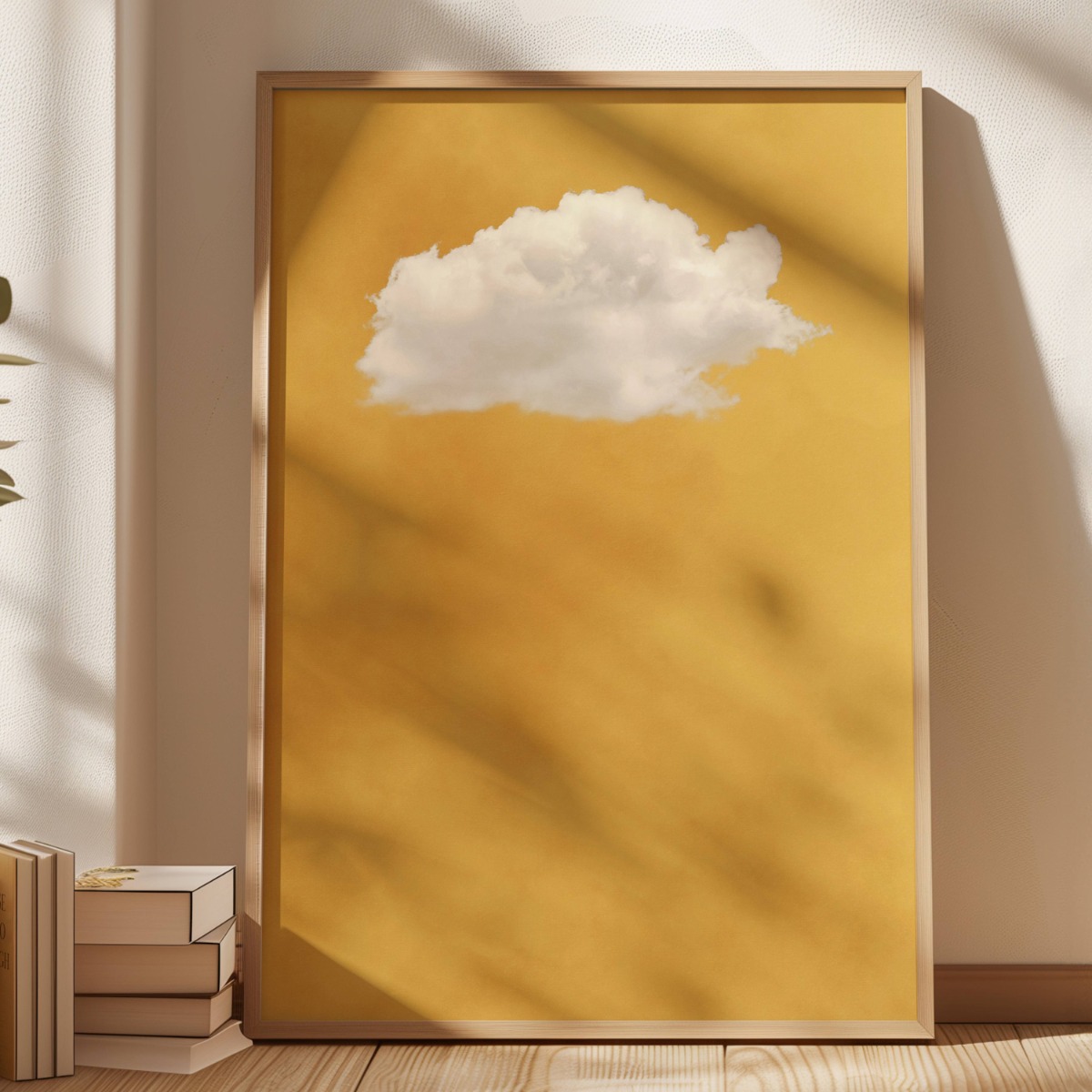 Home Decor Yellow - 노란 구름 겨자색 구름 프린트 포스터