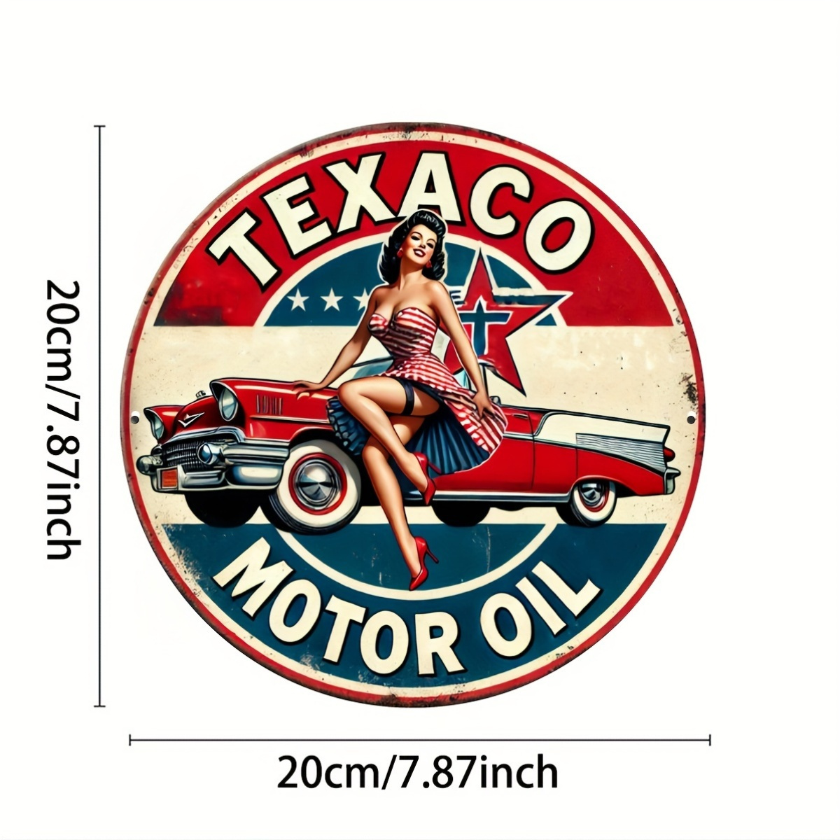 Texaco 모터 오일 빈티지 알루미늄 사인, 복고풍  - Home Decor Essentials 리뷰 및 가격