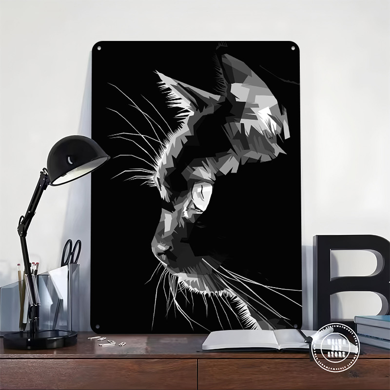 검은 고양이 벡터 아트 프린트 포스터 맞춤형 레트로 벽 - Home Decor Vector 리뷰 및 가격