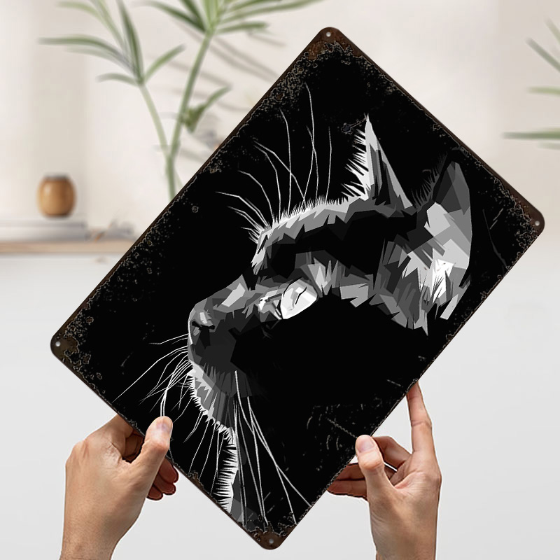 검은 고양이 벡터 아트 프린트 포스터 맞춤형 레트로 벽 - Home Decor Vector 리뷰 및 가격