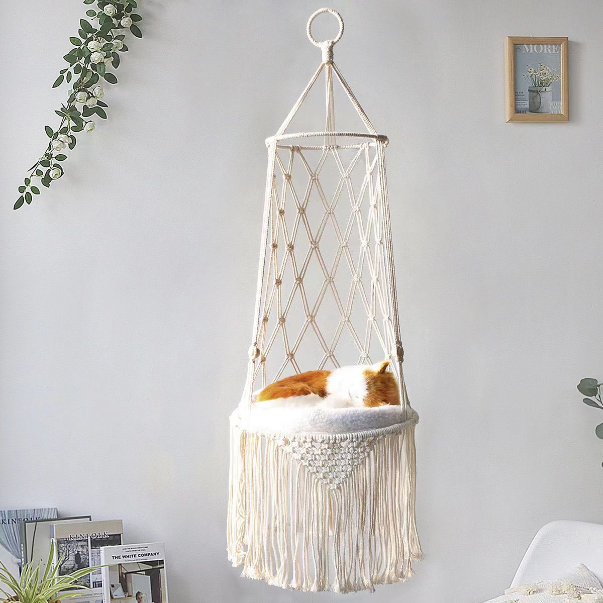 겨울용 고양이 창문 놀이터, 손으로 엮은 밧줄로 만든  - Woven Wall Basket 리뷰 및 가격