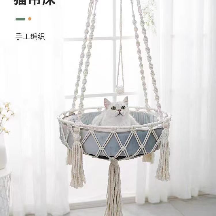겨울용 고양이 창문 놀이터, 손으로 엮은 밧줄로 만든  - Woven Wall Basket 리뷰 및 가격