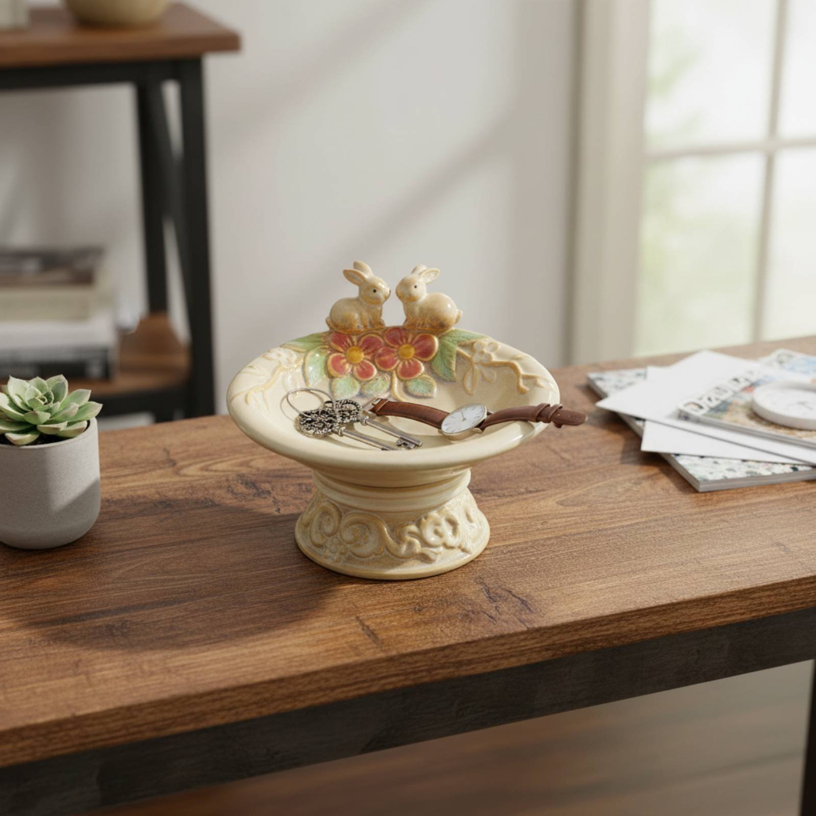 받침대형 새 모양 장식 트레이 다기능 세라믹 새 모양  - Ceramic Trinket Dish 리뷰 및 가격