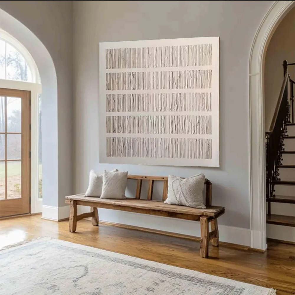 100% 수작업 추상 유화 캔버스 그림, 오목볼록 블록 - Home Decor Free Images 리뷰 및 가격