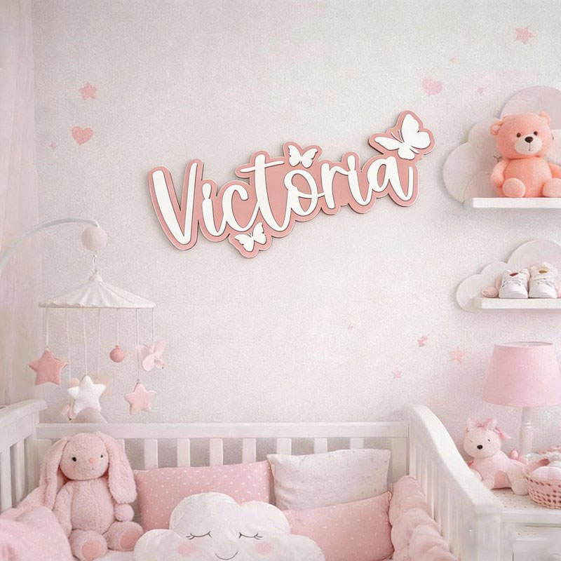 1Pc 사용자 정의 만화 나비 이름 나무 이름표, 홈  - Home Decor Names 리뷰 및 가격