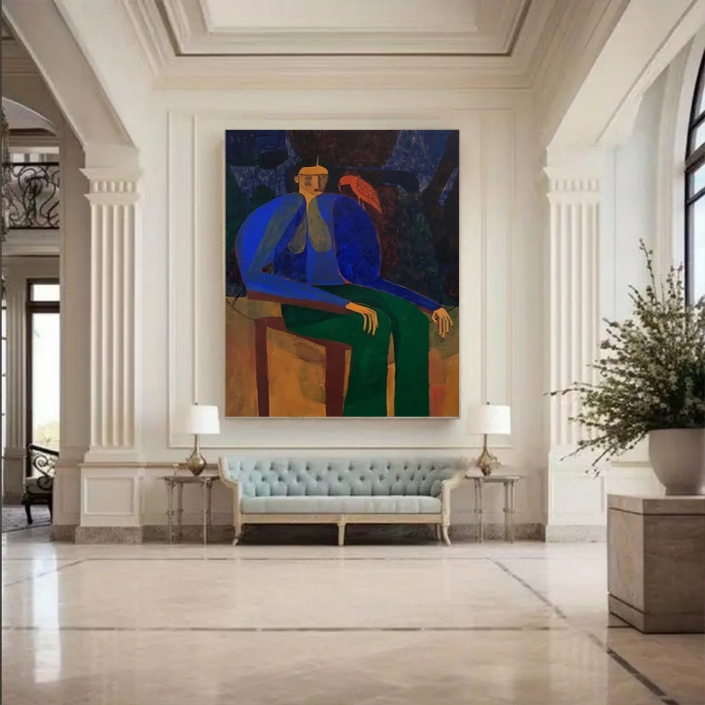100% 수작업 추상 유화 캔버스 그림 - 피카소 스타 - Home Decor Free Images 리뷰 및 가격