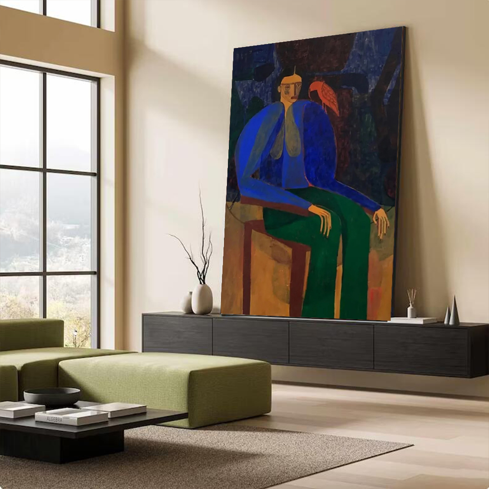 100% 수작업 추상 유화 캔버스 그림 - 피카소 스타 - Home Decor Free Images 리뷰 및 가격