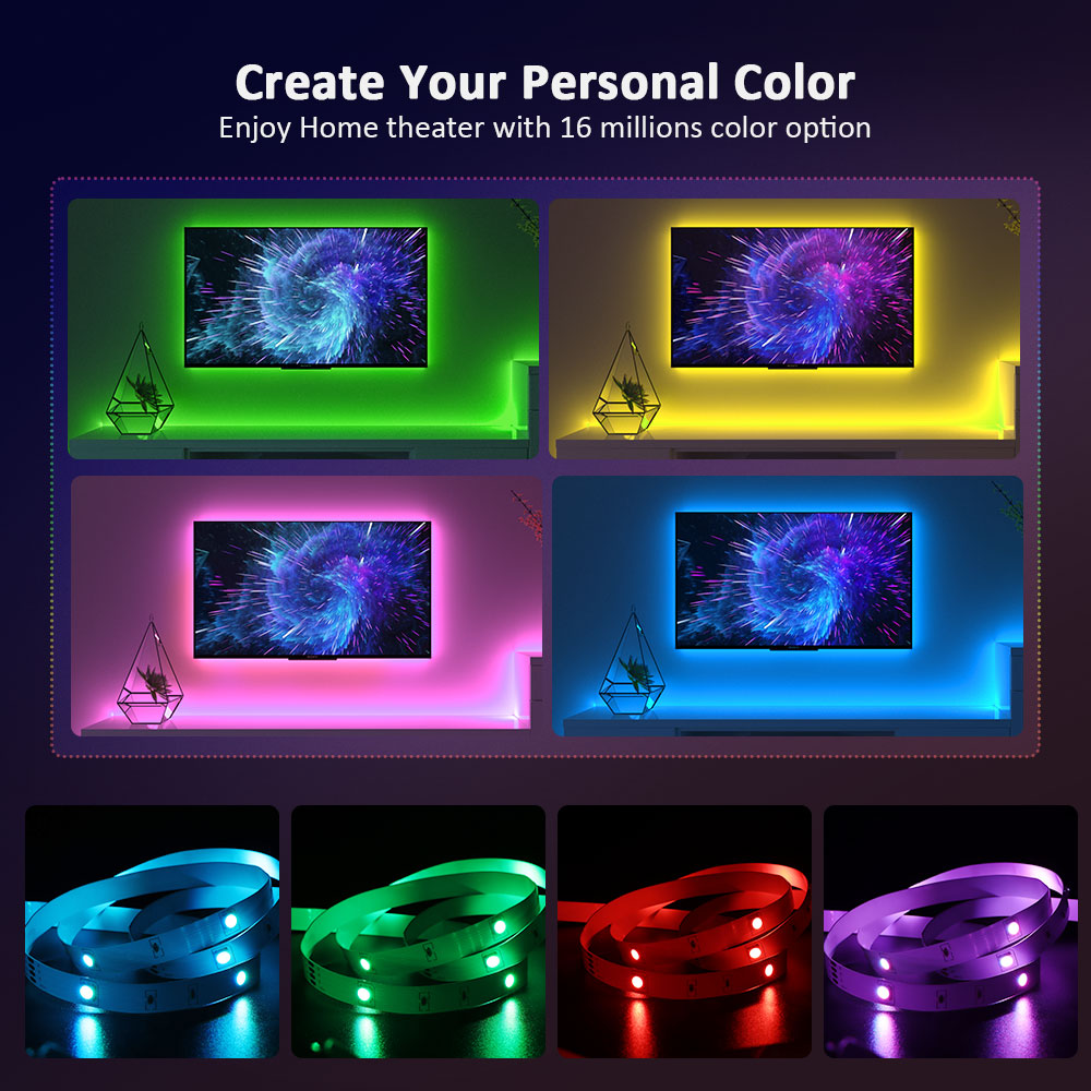 40M 5V USB RGB Led 스트립 TV 백라이트 - Home Decor App Free 리뷰 및 가격