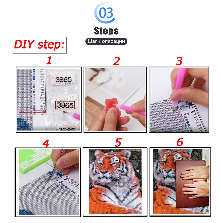 다이아몬드 페인팅 키트 새로운 산맥 숲 동물 호랑이 D - Home Decor Range 리뷰 및 가격