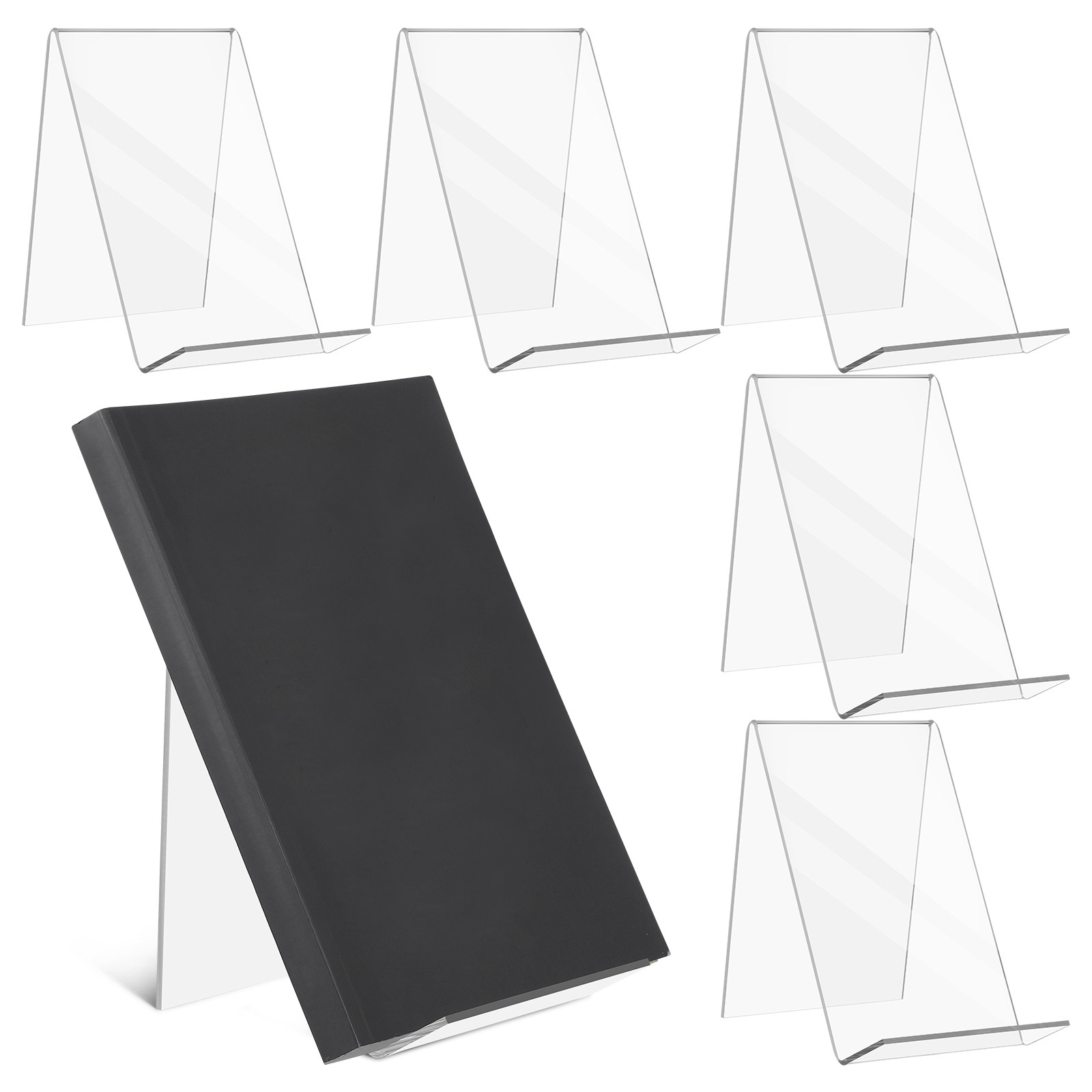 6Pcs 아크릴 책 스탠드 삼각형 베이스 사무실 책상에 - Home Decor Brochure 리뷰 및 가격