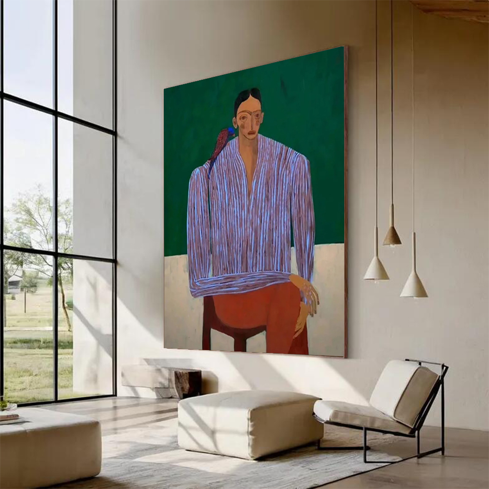 100% 수작업 추상 유화 캔버스 조상 초상화 벽 예술 - Home Decor Free Images 리뷰 및 가격