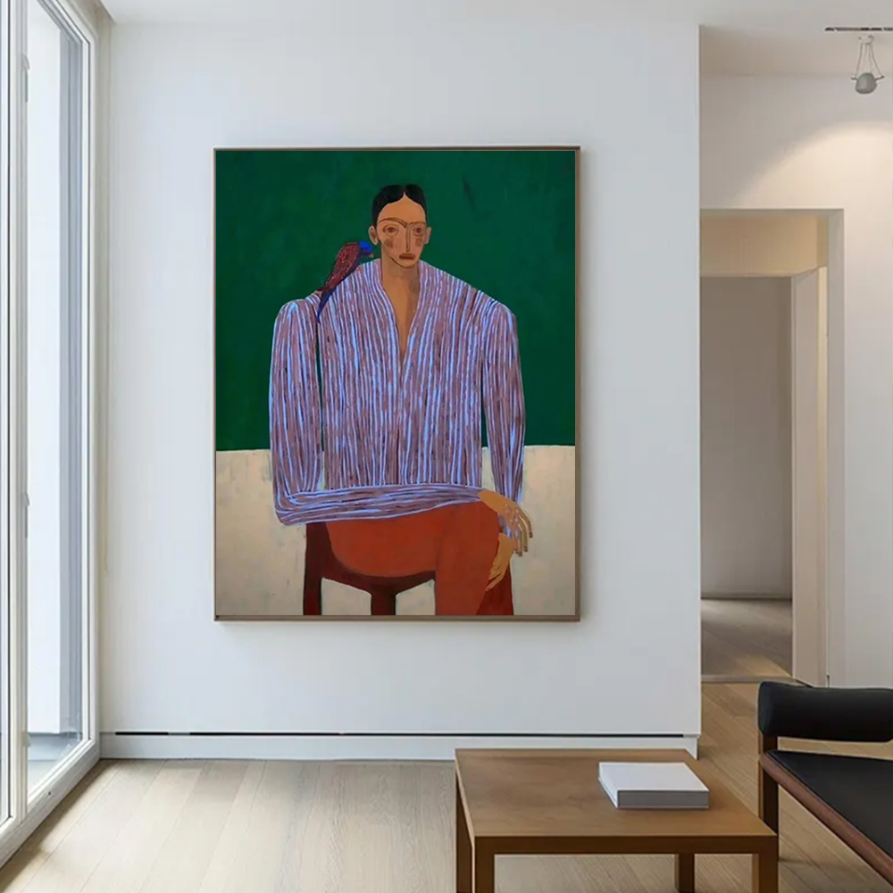 100% 수작업 추상 유화 캔버스 조상 초상화 벽 예술 - Home Decor Free Images 리뷰 및 가격