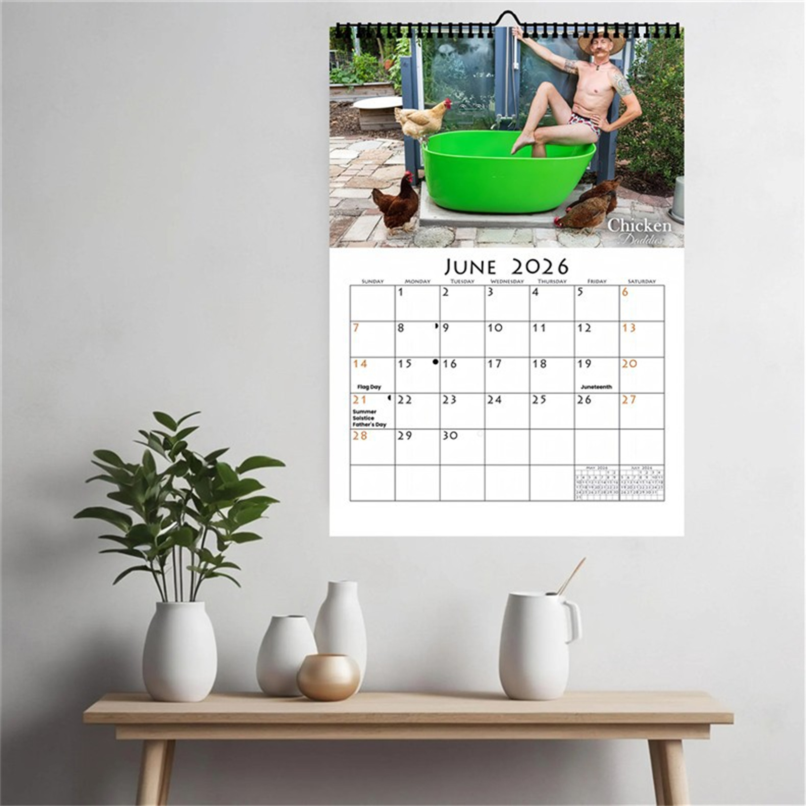 2026 재미있는 닭 아빠 벽걸이 달력 A4 사이즈 창 - Home Decor Happy 리뷰 및 가격