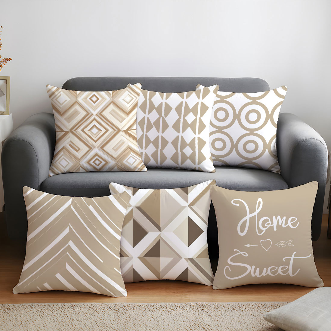 45x45cm 밝은 커피색 벡터 일러스트 베개 커버 농 - Home Decor Vector 리뷰 및 가격