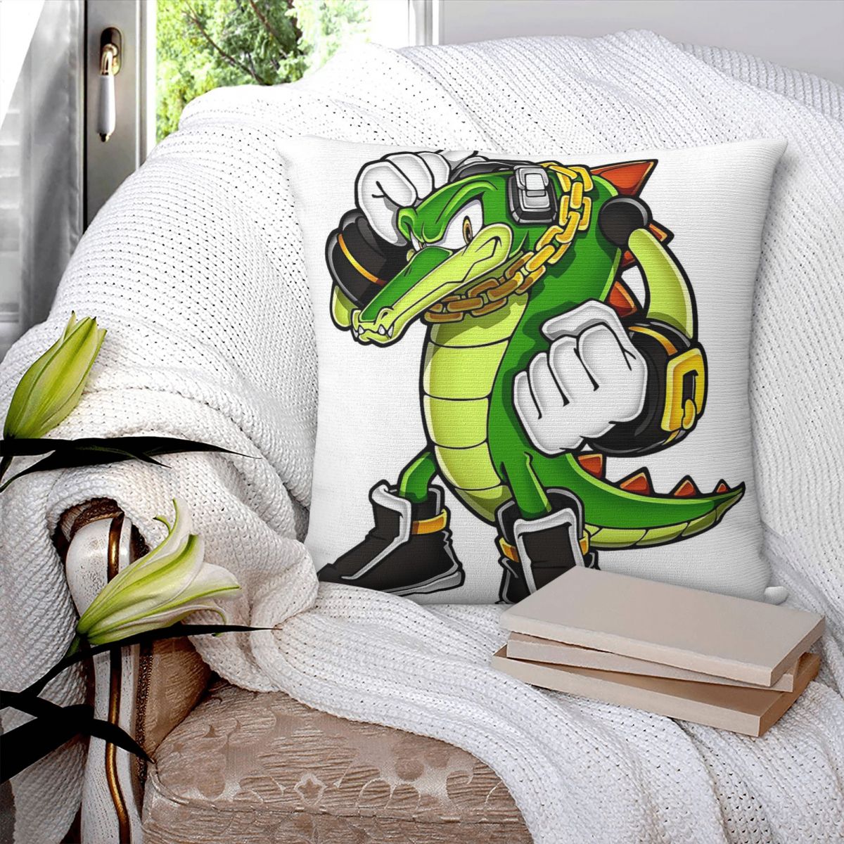 벡터 크로커다일 스퀘어 베개 커버 폴리에스테르 리넨 벨 - Home Decor Vector 리뷰 및 가격