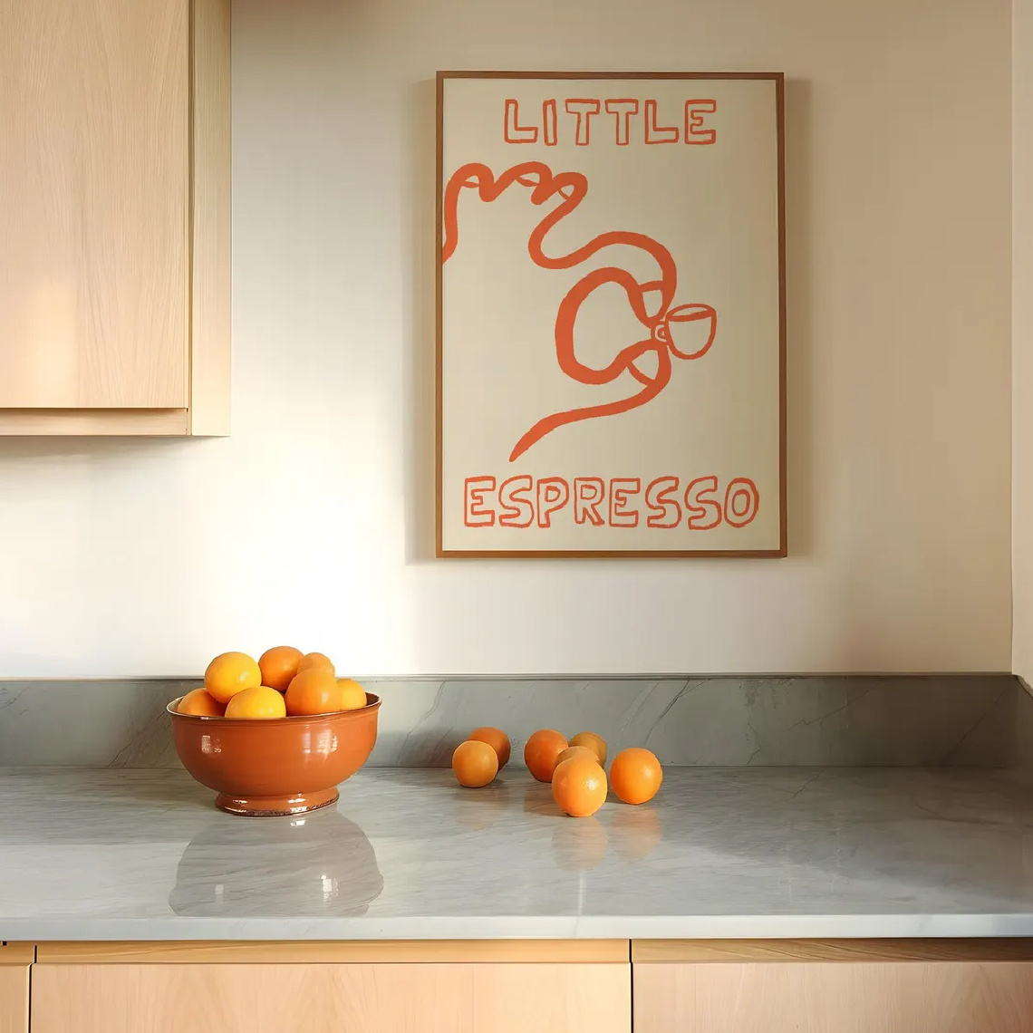 1/3pcs 이탈리아 커피 캔버스 포스터 미니멀리스트  - Home Decor Orange 리뷰 및 가격