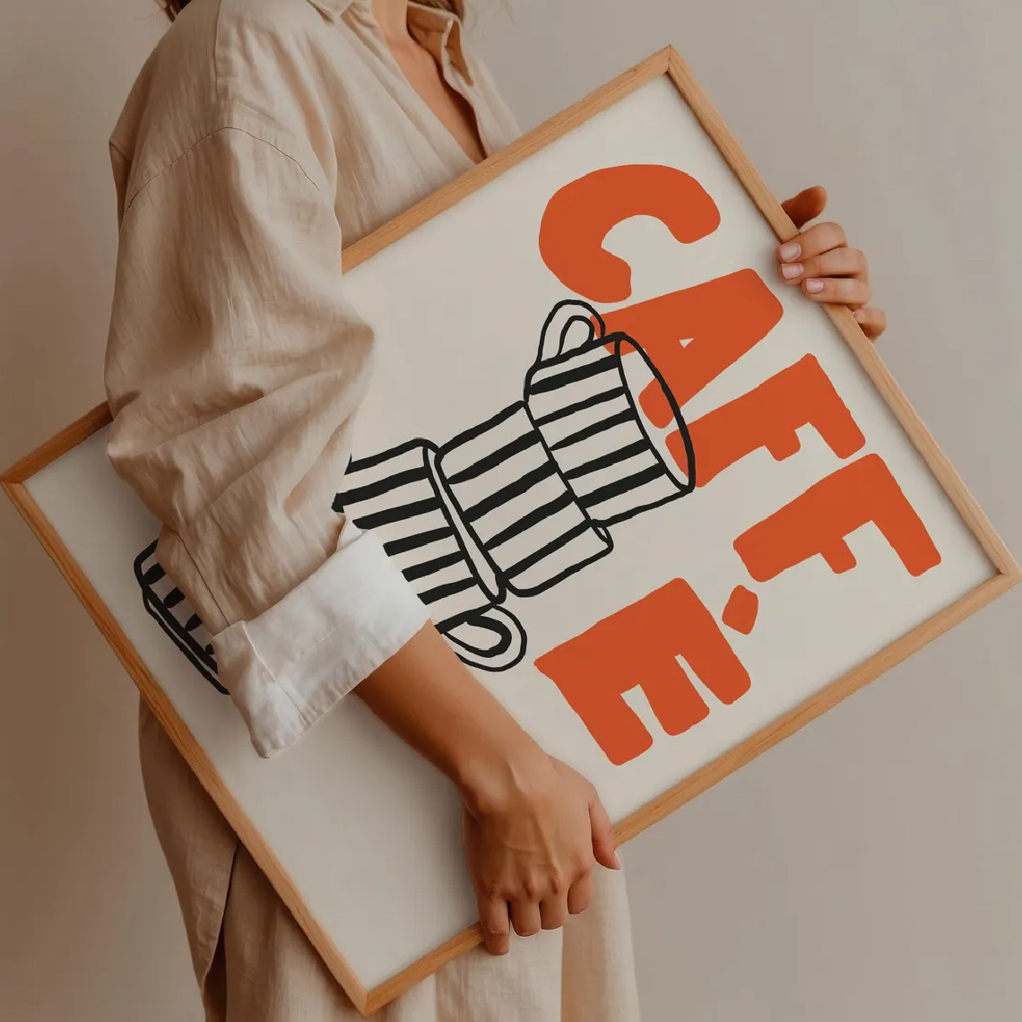 1/3pcs 이탈리아 커피 캔버스 포스터 미니멀리스트  - Home Decor Orange 리뷰 및 가격