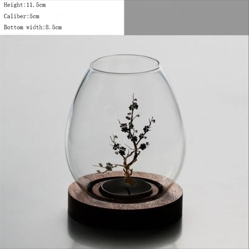중국 스타일 투명 유리 캔들 홀더 그늘막 로맨틱 캔들라 - Home Decor Glass 리뷰 및 가격