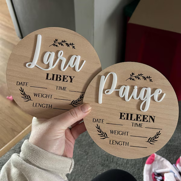 1Pc 맞춤형 아기 발표판 나무 이름표, 가정실 사무실 - Home Decor Happy 리뷰 및 가격