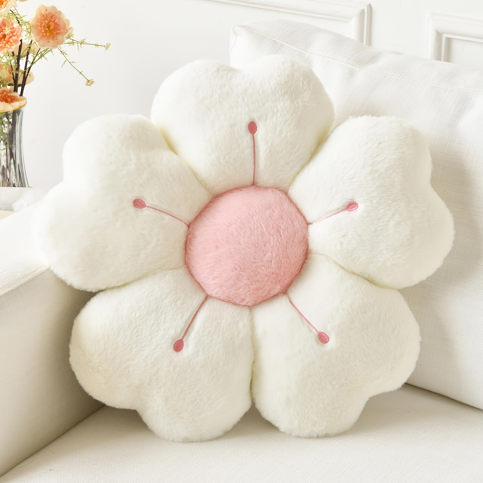 부드러운 플러시 데이지 꽃 던지기 베개 - 침대 및 소 - Home Decor Aesthetic Pinterest 리뷰 및 가격