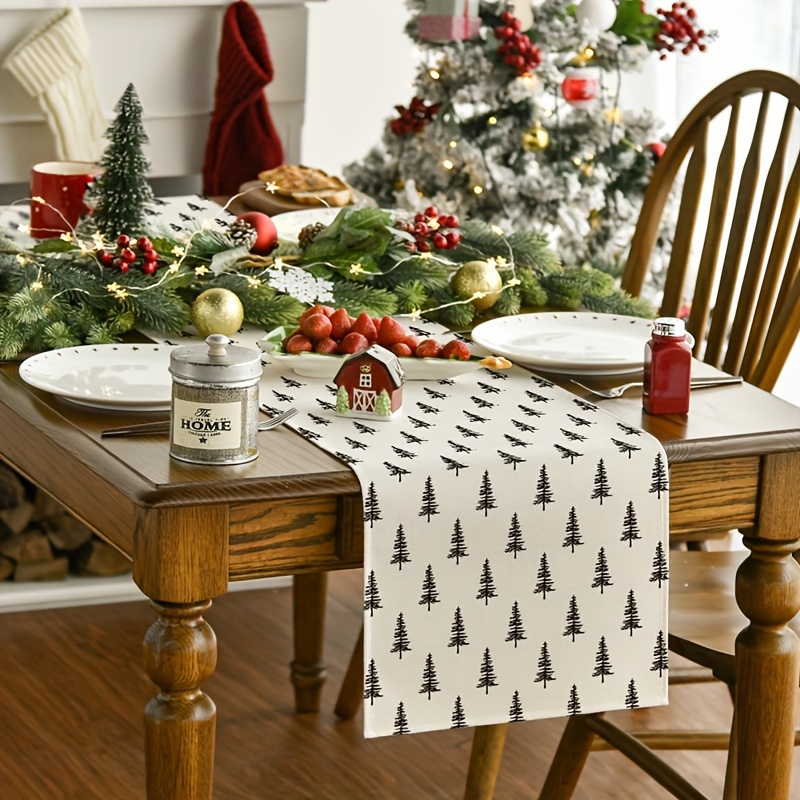 심플한 크리스마스 트리 테이블 러너 패션 핫 아이템 휴 - Linen Table Runner 리뷰 및 가격