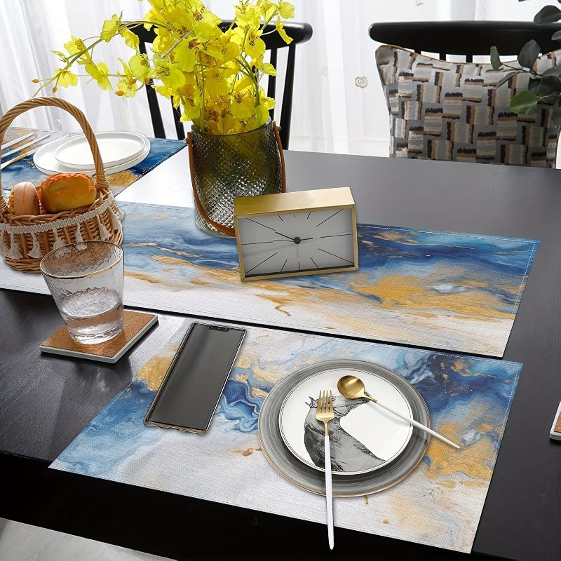 비카마 라이트 럭셔리 마블 인스 스타일 테이블 러너 플 - Linen Table Runner 리뷰 및 가격