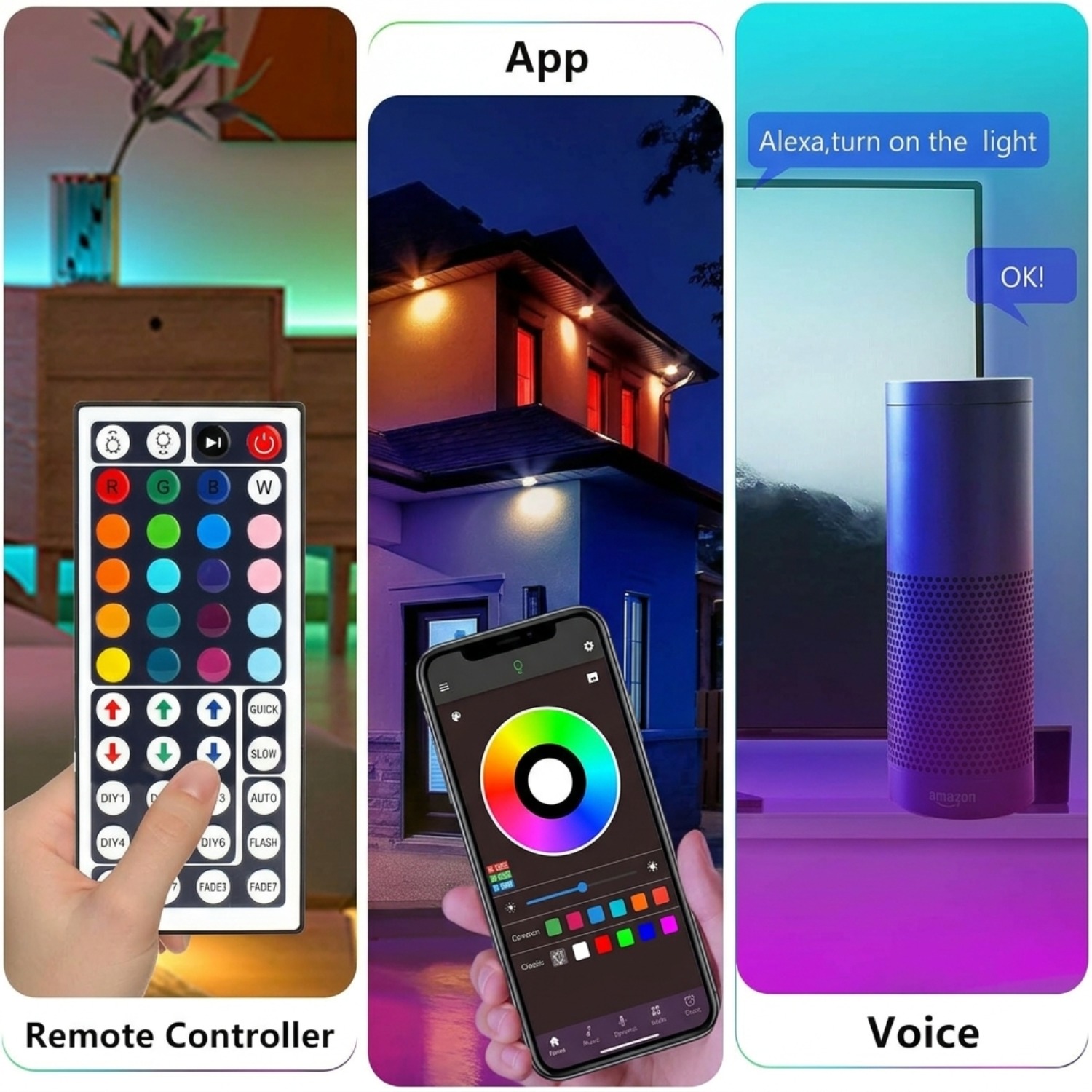 10M 20M 30M RGB LED 조명 스트립 룸 램 - Home Decor App Free 리뷰 및 가격