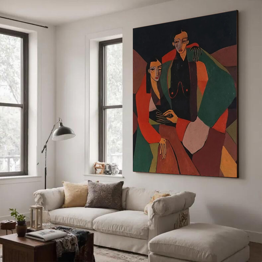 100% 수작업 추상 유화 캔버스 그림, 우아한 여성  - Home Decor Free Images 리뷰 및 가격