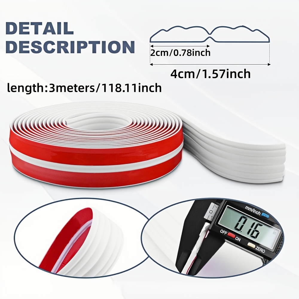 1PC 0.5/1/2M 미터 PVC 자가 접착 엠보싱  - Home Decor Wall Molding 리뷰 및 가격