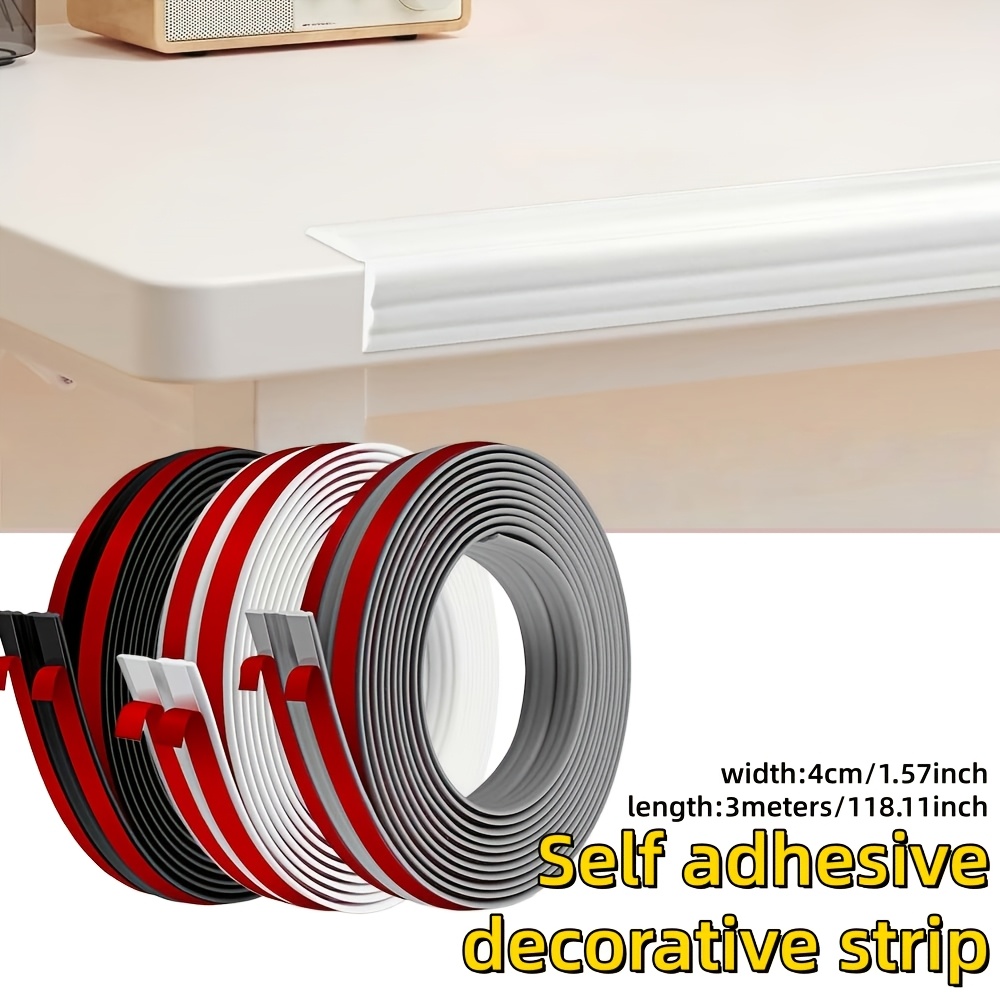 1PC 0.5/1/2M 미터 PVC 자가 접착 엠보싱  - Home Decor Wall Molding 리뷰 및 가격