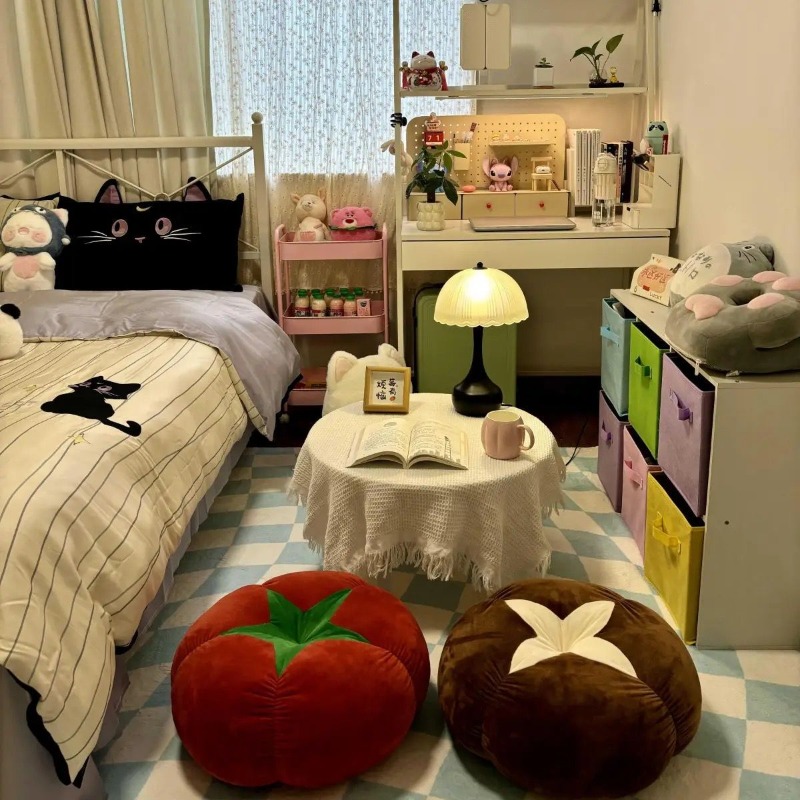 귀엽고 부드러운 버섯 모양 토마토 푸톤 쿠션 베드 쿠션 - Home Decor Aesthetic Pinterest 리뷰 및 가격