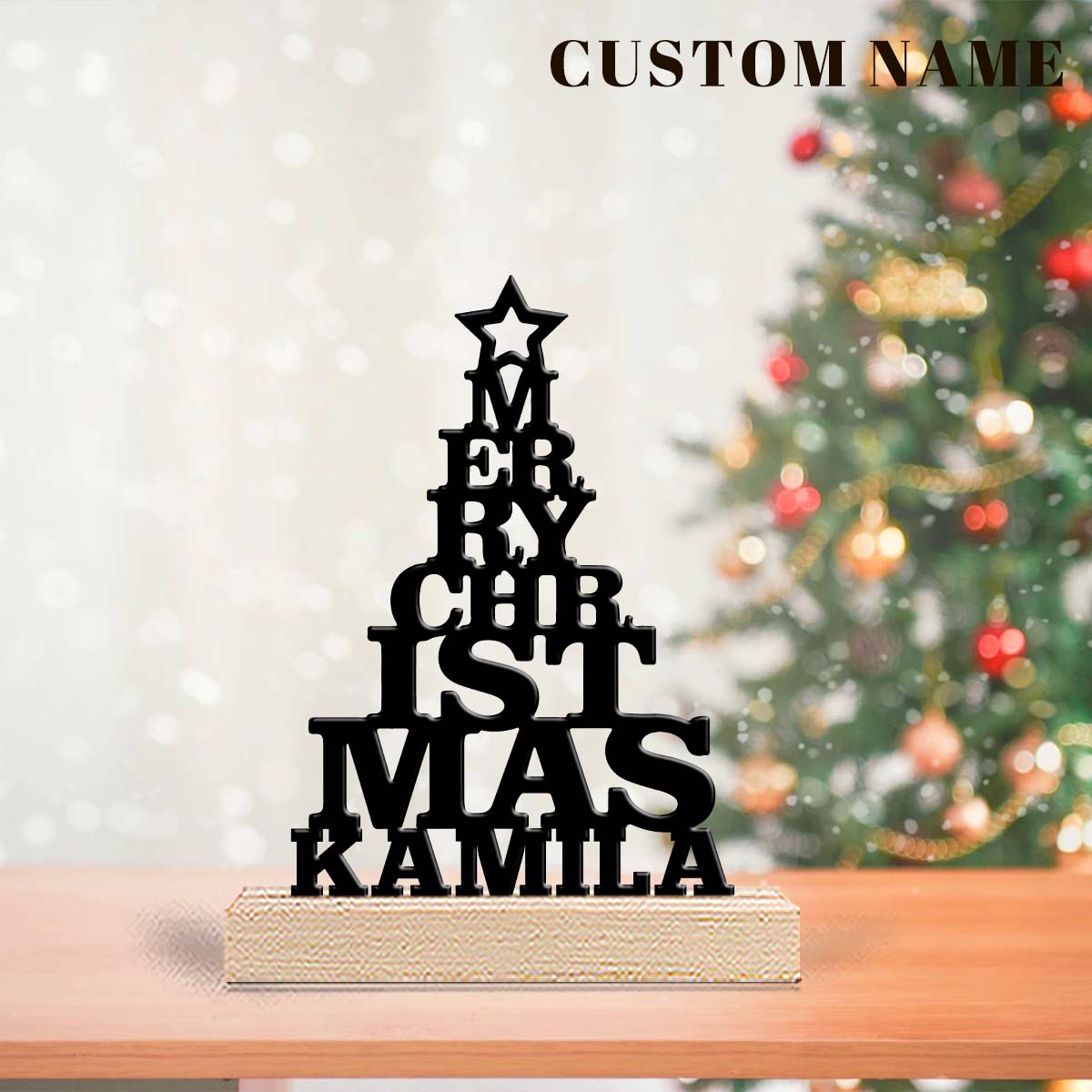 1Pc Csutom Name 메리 크리스마스 나무 베이 - Home Decor Names 리뷰 및 가격